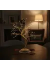 Masaüstü Peri Ağaç LED Lamba – Gün Işığı Rengi, 3 Kademeli Işık Ayarlı, Şarjlı Dekoratif Ortam Aydınlatması