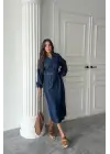 Mavi Benorra Uzun Kollu Elbise