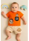 Maymun Desenli 2li Erkek Bebek Takım