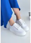 Omarı Trendsetter Beyaz Keten Bağcıklı Spor Ayakkabı