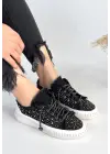 Omarı Guji Siyah Kot Bağcıklı Sneaker