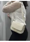 Omarı Doğal Deri Krem Renkli Çanta