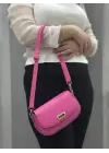 Omarı Yumuşak Deri Pembe Cilt Çantası