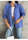 Omarı Rahat ve Trend Modal Oversize Cep Detaylı Gömlek