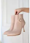 Omarı Elegan Nude Topuklu Bot