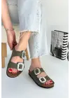 Omarı Doğa ile Uyum İçinde Yeşil Nubuk Terlik
