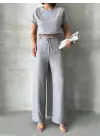 Omarı Yaz Kombin Şıklığı Bluz Pantolon Takımı