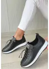 Omarı Hafif ve Rahat Siyah Spor Ayakkabı