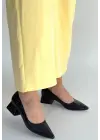 Meort Siyah Rugan Topuklu Ayakkabı