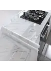 Omarı Mermer Desenli Mutfak Duvar Kağıdı Sticker - Su ve Yağa Dayanıklı!