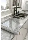 Omarı Mermer Desenli Sticker Folyo - Atina Grisi 60cm*5mt