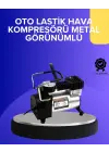 Metal Gövdeli Oto Lastik Hava Kompresörü 12v 140 Psı Hızlı Şişirme