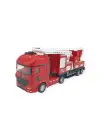 Omarı Metal İtfaiye Arabası - Merdivenli Oyuncak Model - 26cm Boyunda