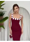 Mıng Çiçek Detaylı Elbise