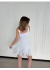 Omarı Beyaz Mini Askılı Elbise Özgürce Yazın Keyfini Çıkarın