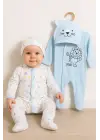 Mini Jungle Aslan Desenli Erkek Bebek 4lü Tulum Seti
