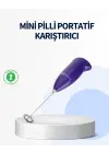 Mini Pilli Portatif Karıştırıcı – Cappuccino, Latte, Frappe Ve Kahve Köpürtücü