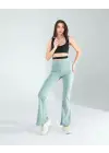 Omarı İspanyol Paça Mint Tayt - Rahatlık ve Şıklık Bir Arada