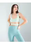 Omarı Modern Mint Dalgıç Crop Üst