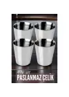 Omarı Elegan Çelik Bardak Seti 4 Adet Tasarım Fazio Giacinto