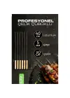 Omarı Ahşap Saplı Çelik Mangal Şişleri - Pratik Kebap Şişi Seti