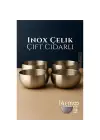 Modacar Çift Cidarlı Kase - Inox Çelik Kase  14 cm 4 LÜ SET