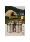 Modacar Inox Çelik Kamp Kupası - Kamp Bardağı 350 ml 4 LÜ SET