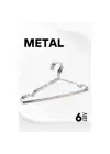 Modacar Metal Elbise Askısı Ekonomik 6 Adet Askı Seti
