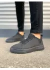 Modern Keten Kumaş Erkek Spor Ayakkabı - Siyah