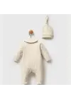 Moi Noi Kokina Şapkalı Tulum MNB1259 Bej