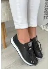 Cool Siyah Bağcıklı Spor Ayakkabı