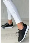 Cool Siyah Bağcıklı Spor Ayakkabı