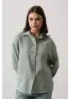 Müslin Uzun Kol Gömlek - Haki