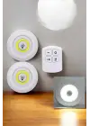 Mutfak Dolap Altı Işığı Uzaktan Kumandalı Yapışkanlı Kablosuz Pilli