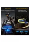 N3x Rgb Işıklı Intercom 3 Kişi Bağlantılı 1000mah Motosiklet Bluetooth Kulaklık Seti