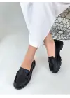 Narli Siyah Cilt Oxford Ayakkabı