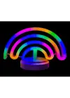 Neon Işıklı Gökkuşağı Masa Gece Lambası