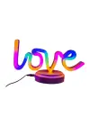 Neon Işıklı Love Yazılı Masa Gece Lambası