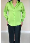Neon Saten Gömlek