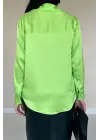 Neon Saten Gömlek