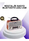 Nostalji Bluetooth Radyo Fm Am Sw Ahşap Eskitme Tasarım
