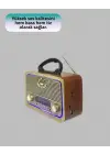 Nostalji Bluetooth Radyo Fm Am Sw Ahşap Eskitme Tasarım