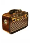 Nostalji Radyo Bluetooth Hoparlör Usb-sd Kart Giriş Led Fener Işıklı Bataryalı Pilli