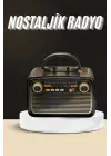 Nostaljik Radyo Bluetooth Bağlantılı Müzik Kutusu Ahşap