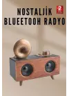 Nostaljik Radyo Bluetooth Bağlantılı Şarjlı Yüksek Ses Kaliteli
