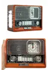 Nostaljik Vintage Radyo Taşınabilir Bluetooth Bağlantılı Hoparlör Radyo