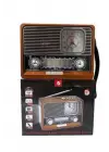 Nostaljik Vintage Radyo Taşınabilir Bluetooth Bağlantılı Hoparlör Radyo