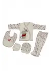O Bebe 5li Hastane Çıkışı Yeni Doğan Zıbın Set Çantalı Ayı Kırmızı