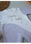 Omarı Lucky Baby Nakışlı Erkek Bebek Tulumu