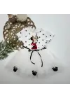 Omarı Mickey Baskılı Puantiyeli Kız Bebek Tütü Elbisesi